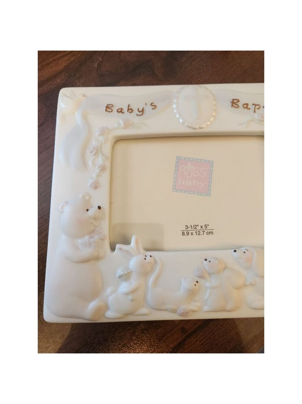 Russ Berrie Russ Baby Porcelain Frame and Plaque Blue - Picture 4 of 8